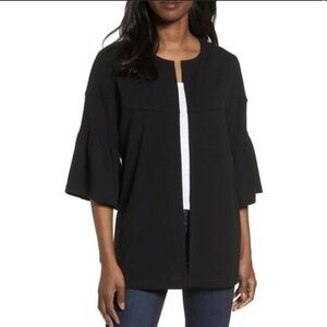 Black Open Front Cardigan